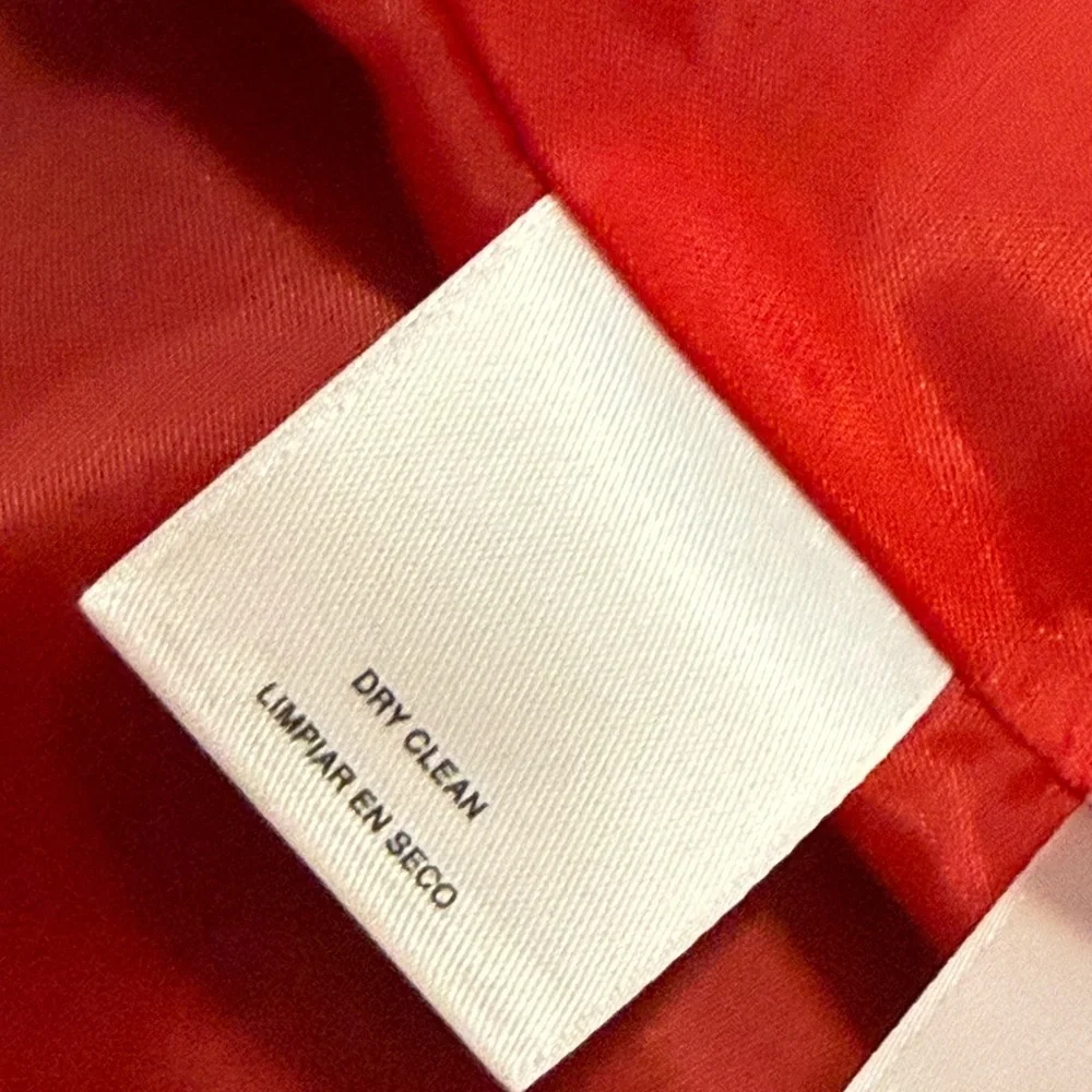 Jones New York Collection Red Tweed Jacket Gold Button Stretch Blazer Size 8